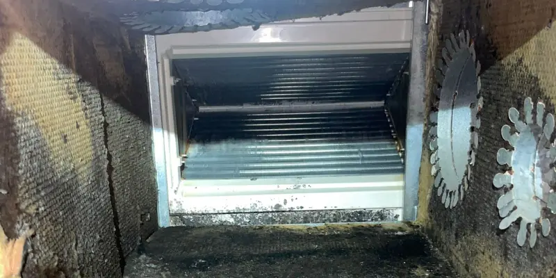 Clean HVAC vent interior after professional duct cleaning