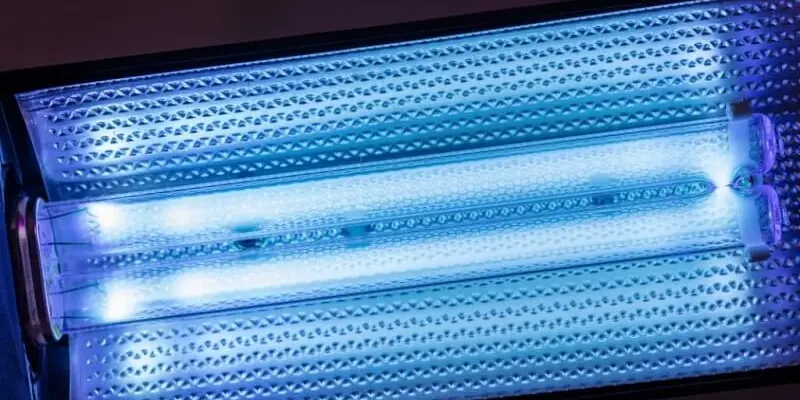 UV light installed inside HVAC system for air purification